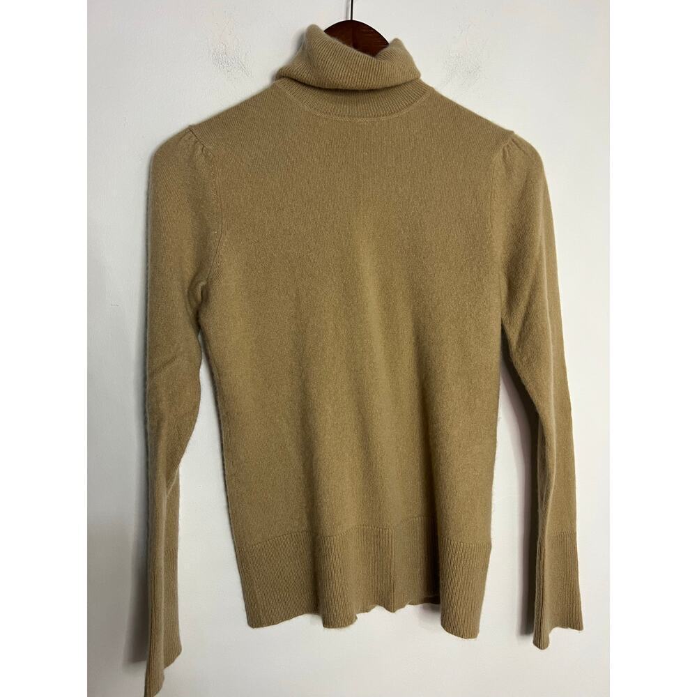 Victor Alfaro Tan 100% Cashmere Turtleneck Sweater Womens Size M